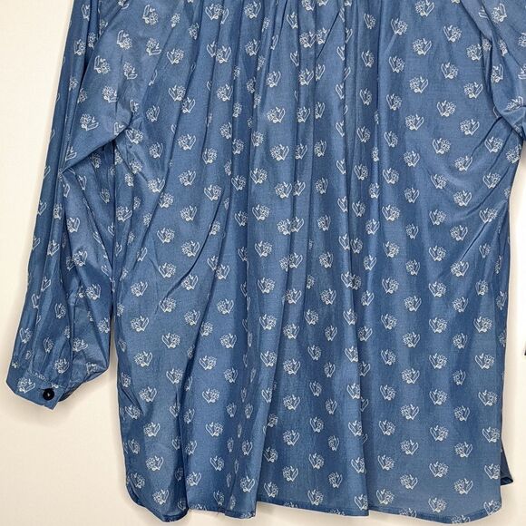 Tucker The Combo Classic Blouse Bazaar Batik in Silk Cotton  Floral Top - Picture 8 of 8